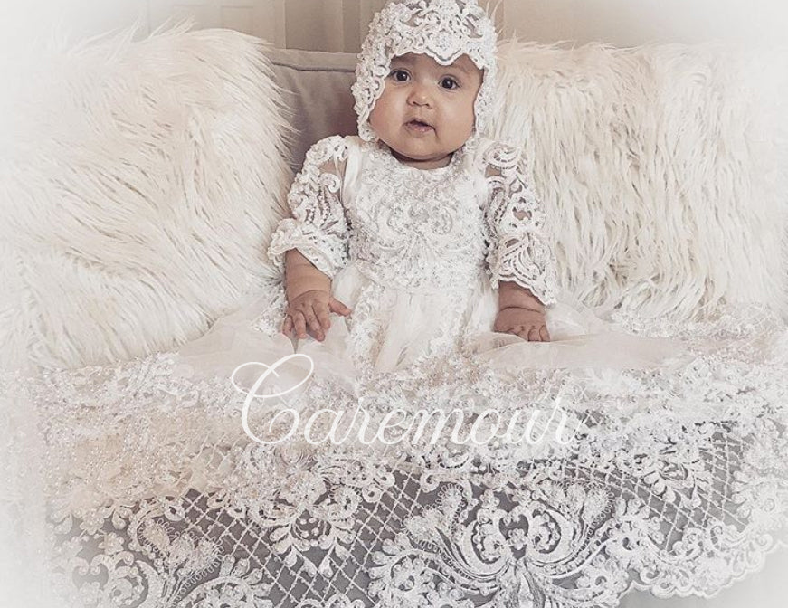 Vintage Infant Baptism Dresses Soft Lace Baby Ivory White Christening Gown  0-18M | eBay