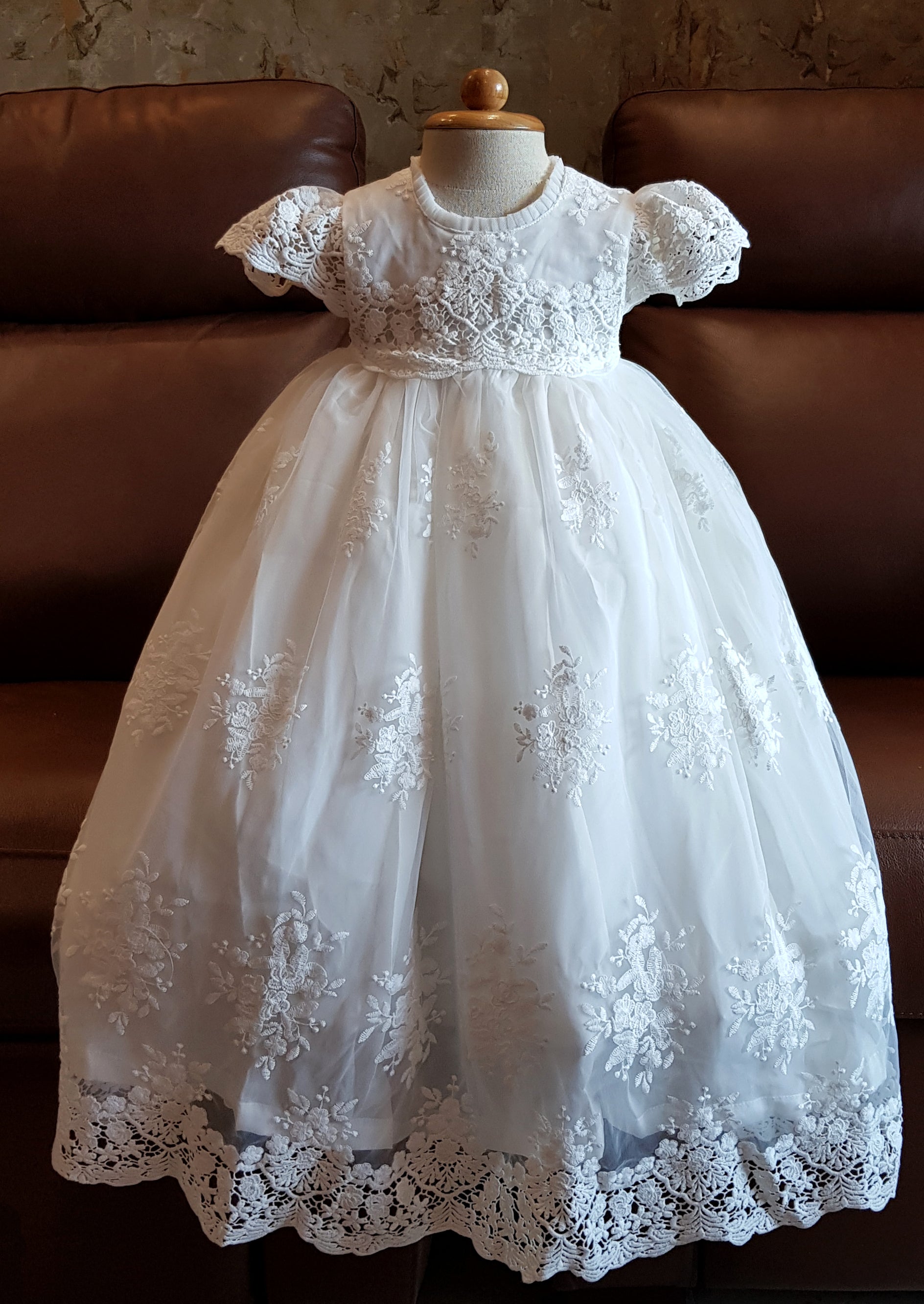 Sky Blue Lace Baby Girl Party Dress