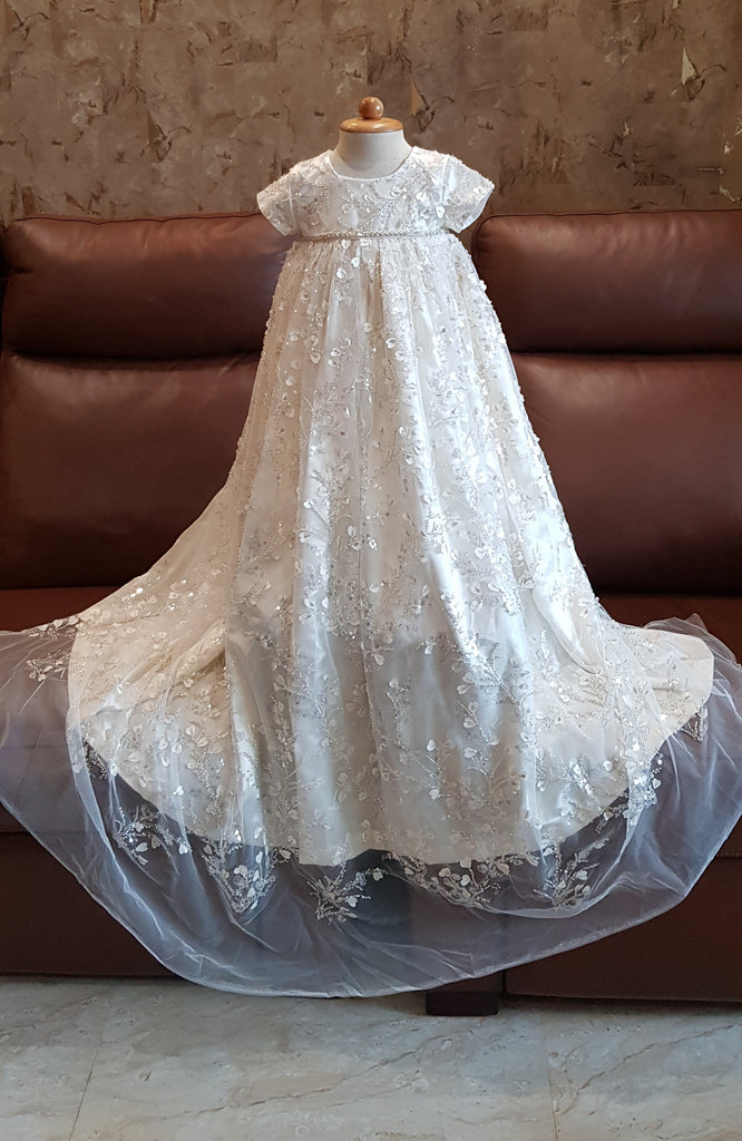 Long baptism gown online