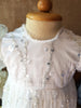 Lila - Sequined Milky white Christening gown | Comes with bonnet