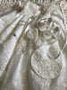 Chloe - Sequined Lace Christening Gown, Baptism dress, Girls Christening Gown set