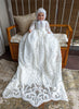 Regal SEQUINED Christening gown | Girls Christening gown | Baby girl baptism dress | Gown, Bonnet, shoes and shipping Included