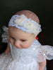 Lila - Sequined Milky white Christening gown | Comes with bonnet