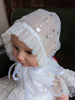 Lila - Sequined Milky white Christening gown | Comes with bonnet