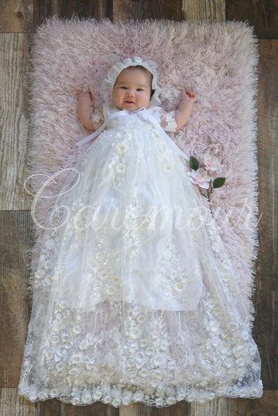 Blossom Coutre gown - New Collection. Comes with headband and shoes